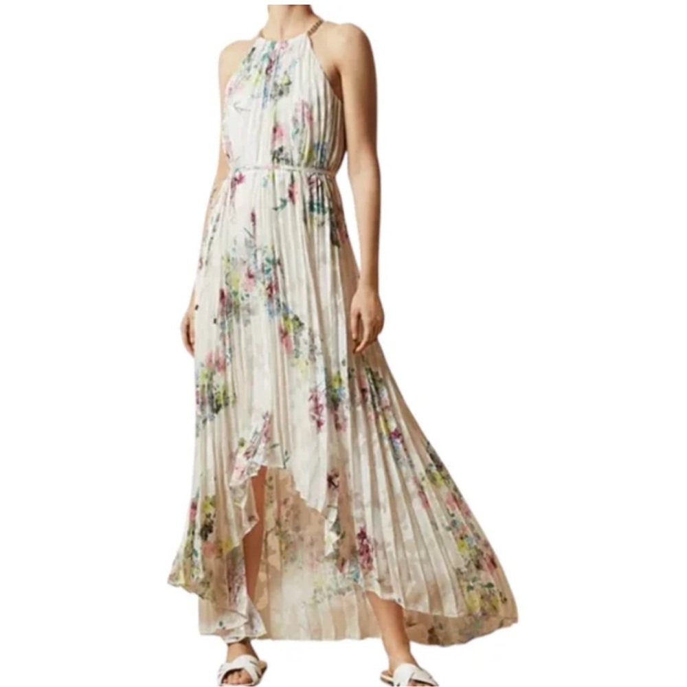 Ted Baker Cream Floral High Low Dress